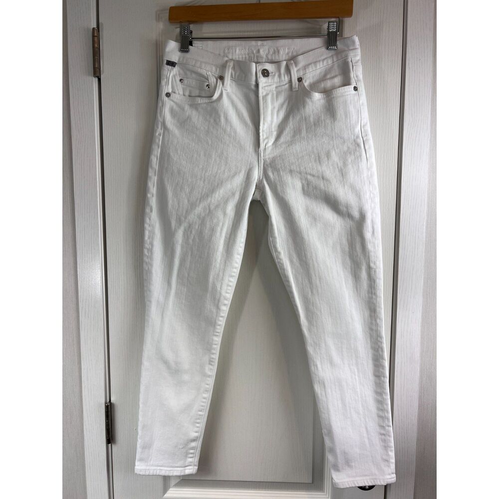Citizens of Humanity Women's White Denim Skinny Crop Jeans Size 28